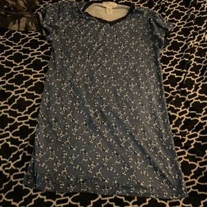 Blue Floral Print T-Shirt/night dress